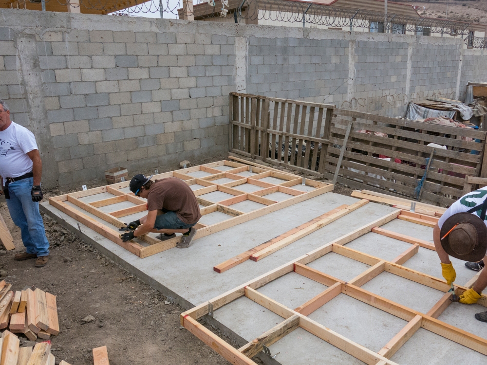 Building the front walls
