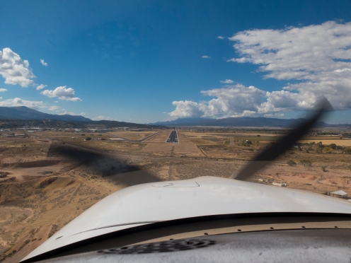 Short final approach to Cedar City runway 20